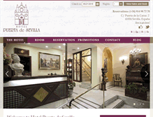 Tablet Screenshot of hotelpuertadesevilla.com